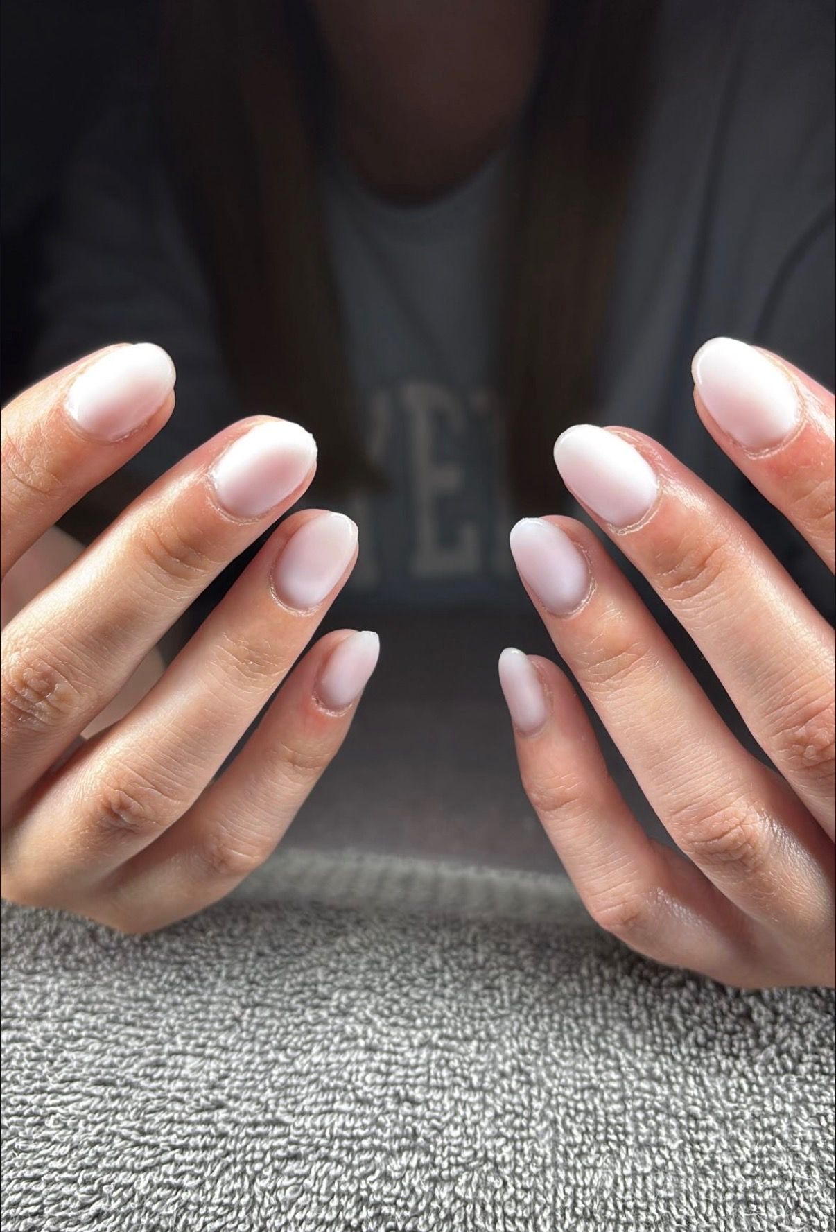 Almond gel in milky pink