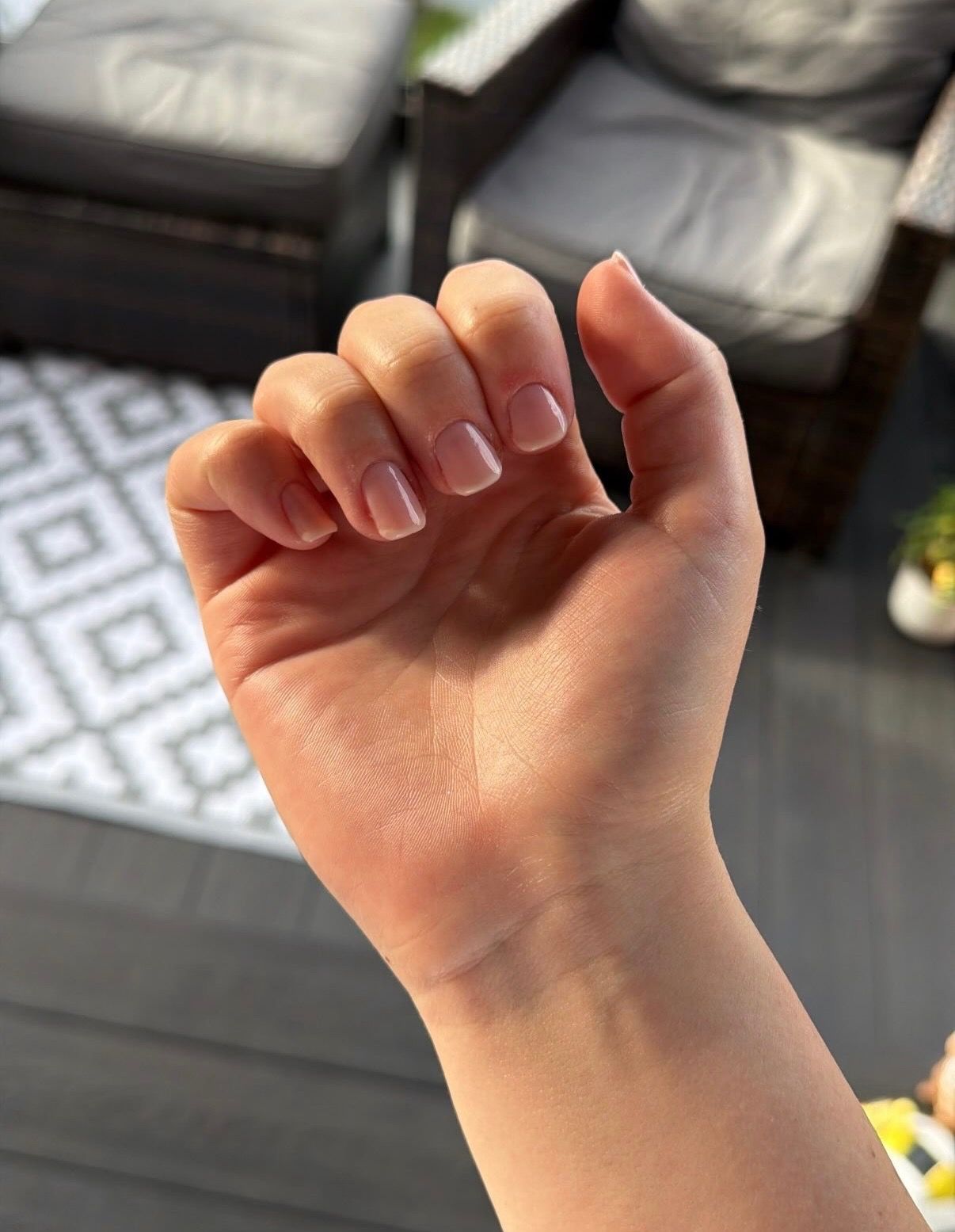 Nude gel almond shape